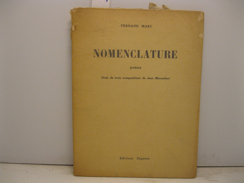 Nomenclature. Poeme. Orné de trois composition de Jean Marembert